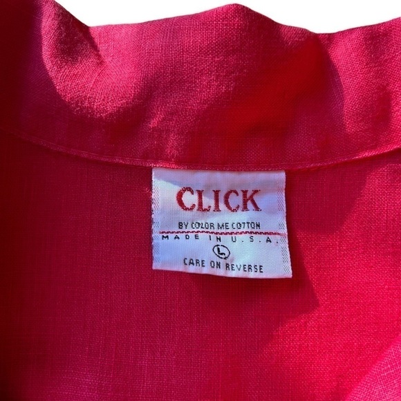 𝅺click by Colour Me Cotton 100% Linen Blouse EUC - Picture 3 of 10